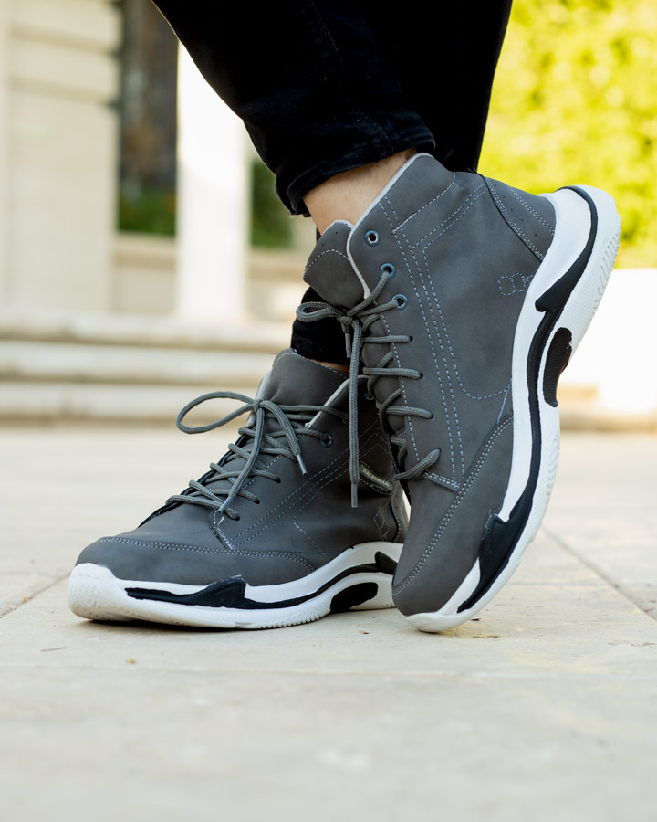 کفش ساقدار Balenciaga مدل Hoka طوسی