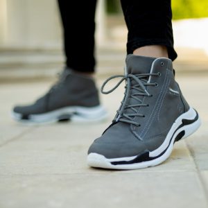 کفش ساقدار Balenciaga مدل Hoka طوسی
