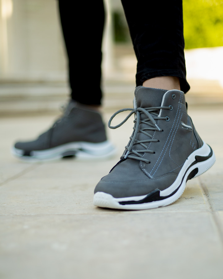 کفش ساقدار Balenciaga مدل Hoka طوسی