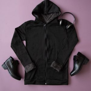 سویشرت زنانه کلاهدار خز Arzhan طوسی