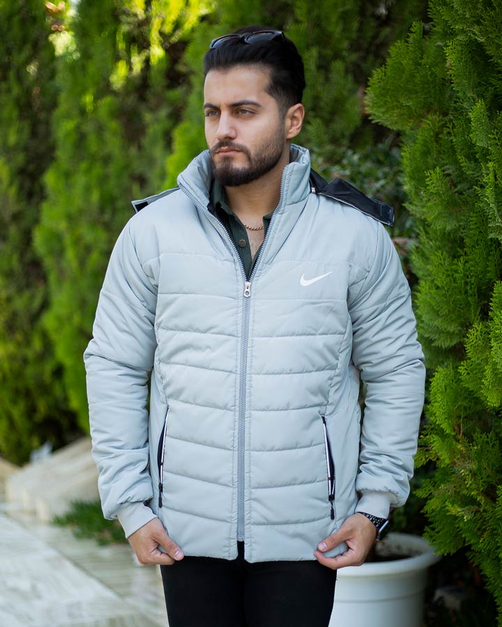 کاپشن مردانه Nike مدل Sarzi طوسی