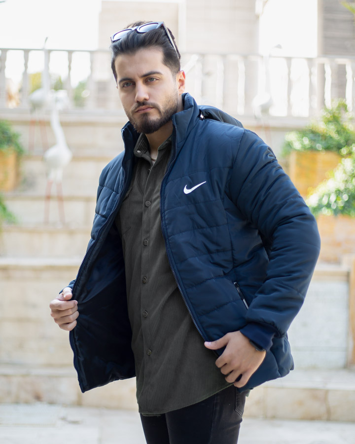 کاپشن مردانه Nike مدل Sarzi سورمه ای