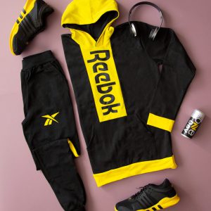ست سویشرت شلوار Reebok مدل zigzag زرد