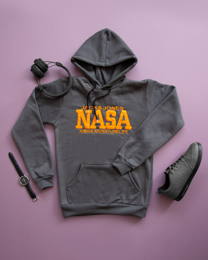 هودی مردانه Nasa مدل Jack طوسی