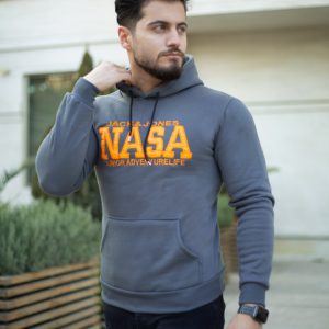 هودی مردانه Nasa مدل Jack طوسی
