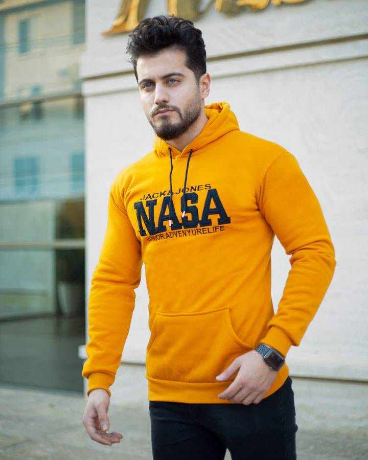 هودی مردانه Nasa مدل Jack خردلی