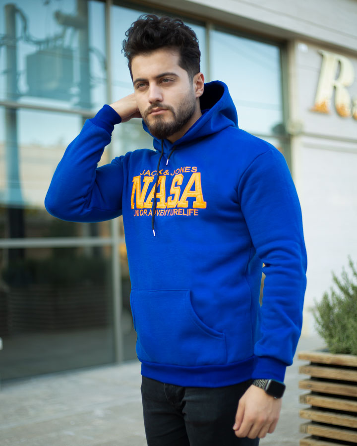 هودی مردانه Nasa مدل Jack آبی