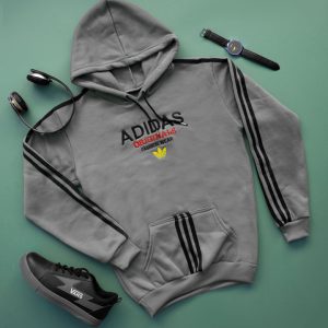 هودی مردانه Adidas مدل Karon طوسی