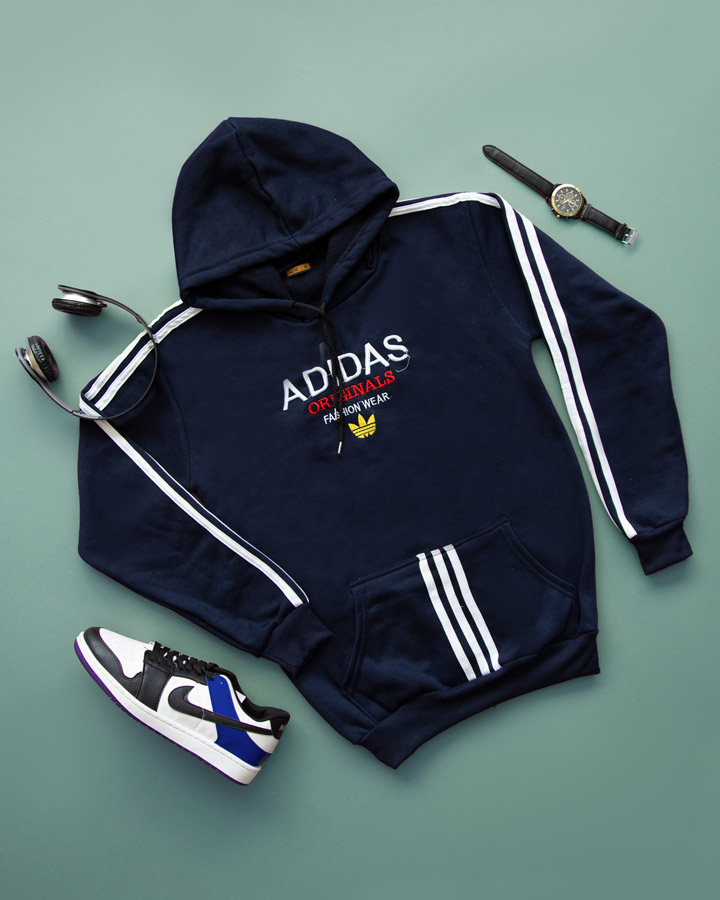 هودی مردانه Adidas مدل Karon سورمه ای