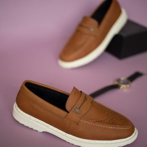 کفش کالج مردانه مدل Nervan قهوه ای