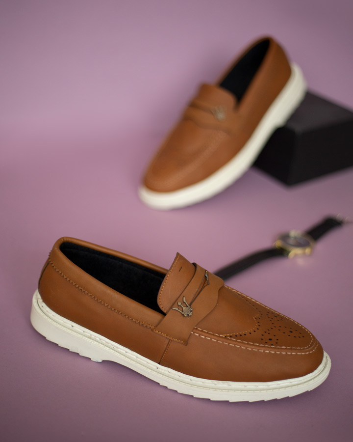 کفش کالج مردانه مدل Nervan قهوه ای