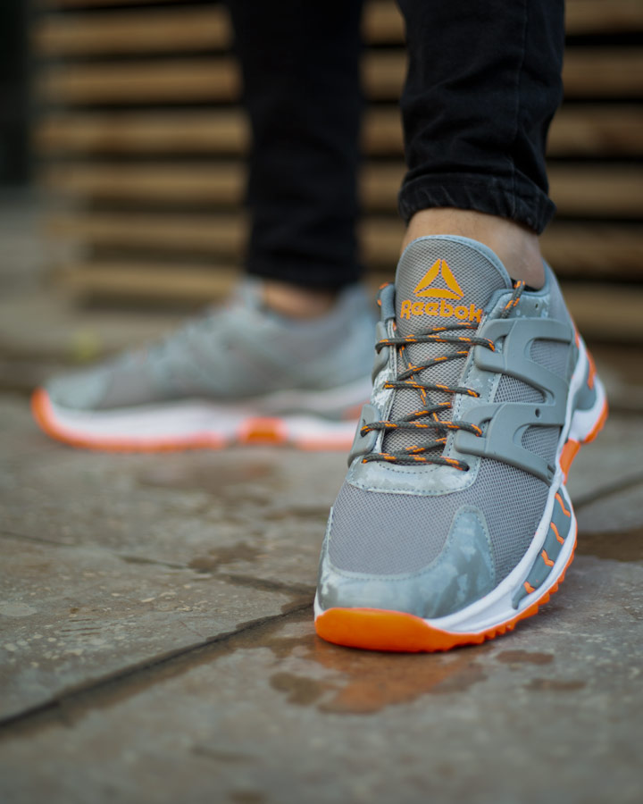 کفش مردانه Reebok مدل Stock طوسی نارنجی