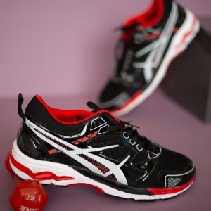 کفش مردانه Asics مدل Gel مشکی قرمز