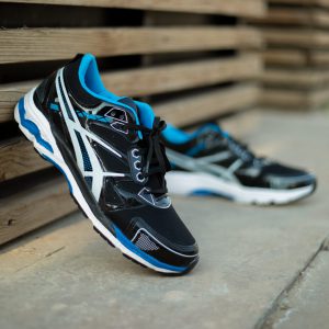 کفش مردانه Asics مدل Gel مشکی آبی