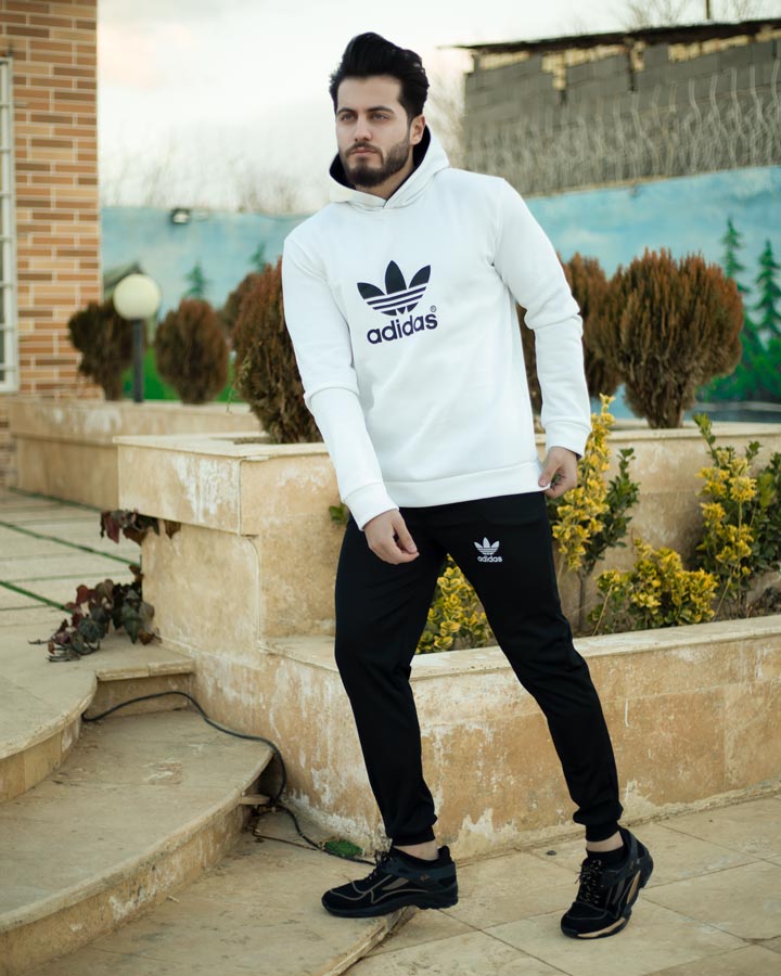 سویشرت شلوار مردانه Adidas مدل Nelvi سفید