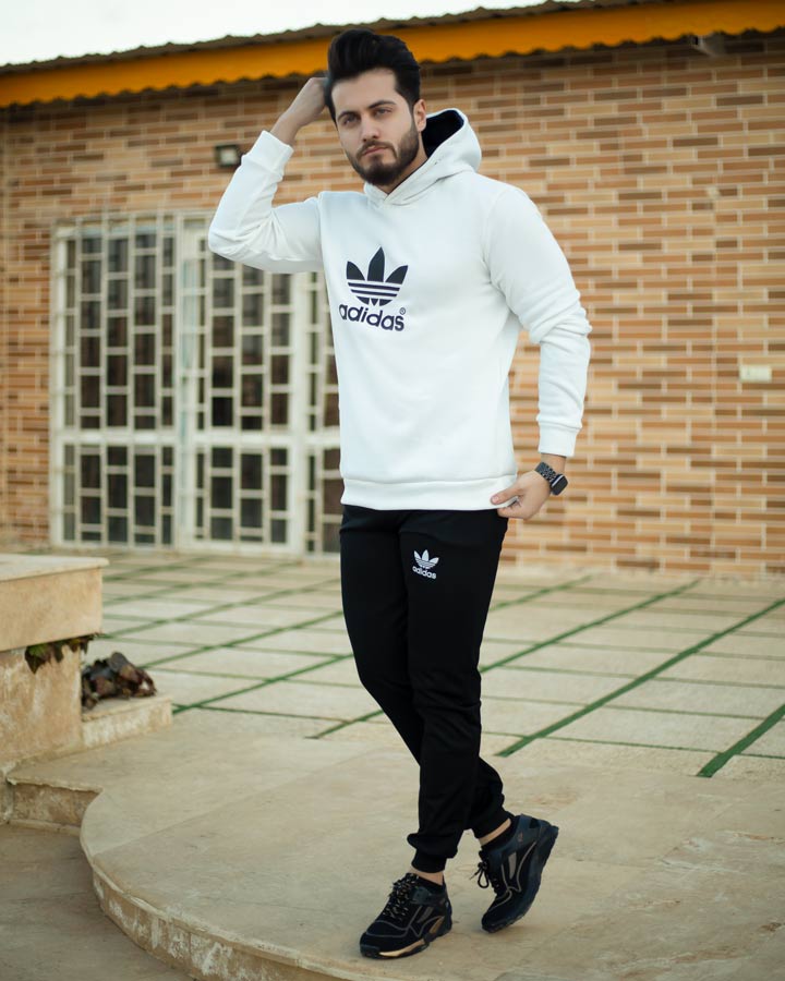 سویشرت شلوار مردانه Adidas مدل Nelvi سفید