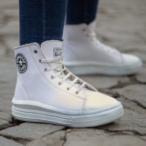 نیم بوت زنانه All star مدل Liva سفید