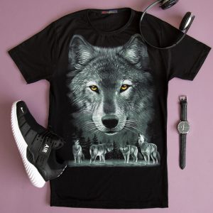 تیشرت مردانه مدل Wolf