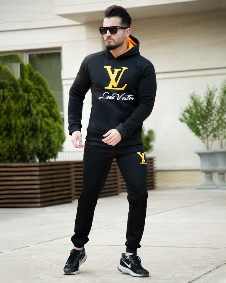 ست سویشرت شلوار مردانه مدل Ivaz مشکی