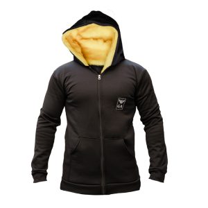 سویشرت کلاهدار خز مردانه مدل Arzhan زرد