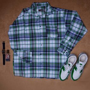 پیراهن پاییزه مردانه مدل Donuld سبز