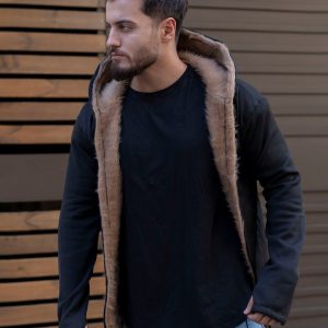 هودی مردانه مدل Fredly لبه خز