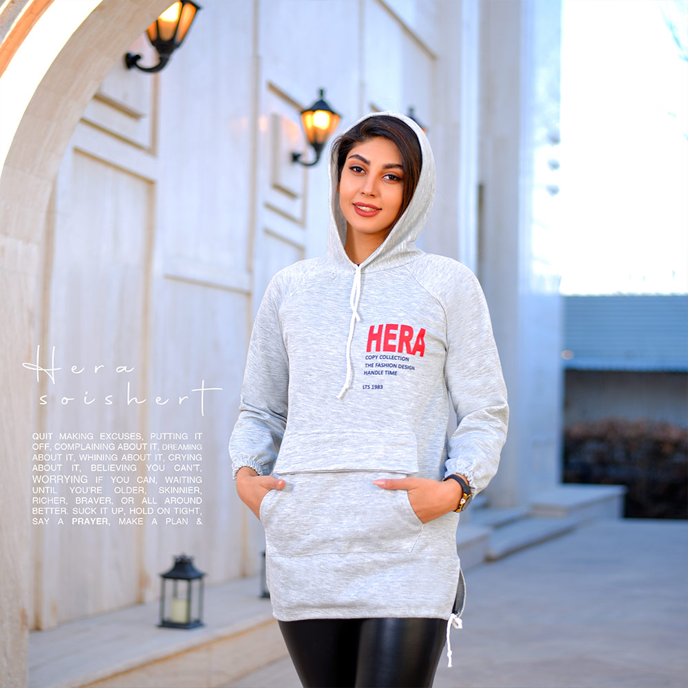 سویشرت زنانه مدل Hera طوسی