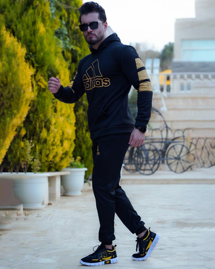ست سویشرت شلوار adidas مدل Fabregas طلایی