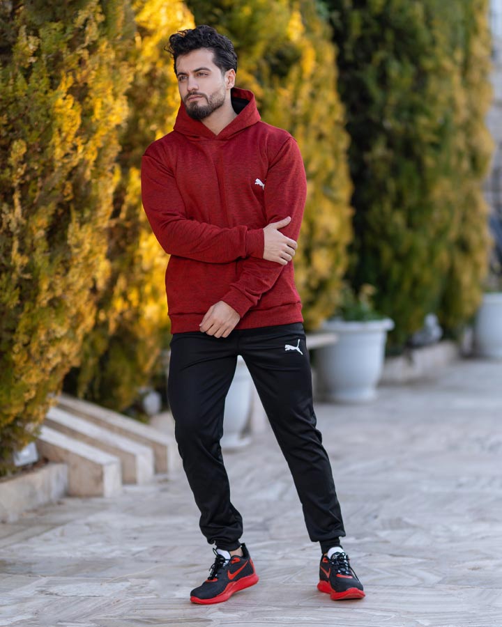 ست سویشرت شلوار puma مدل Donir زرشکی