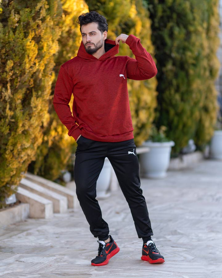 ست سویشرت شلوار puma مدل Donir زرشکی