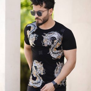 تیشرت مردانه مدل اژدها کد 6011