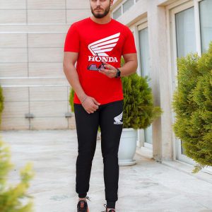 تیشرت شلوار مردانه Honda مدل Jerard قرمز