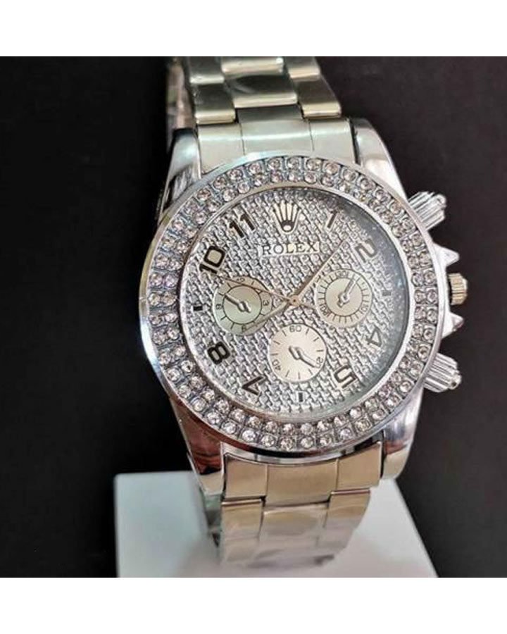 ساعت مچی مردانه مدل ROLEX نقره ای کد 6067