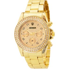 ساعت مچی مردانه مدل ROLEX طلایی کد 6066