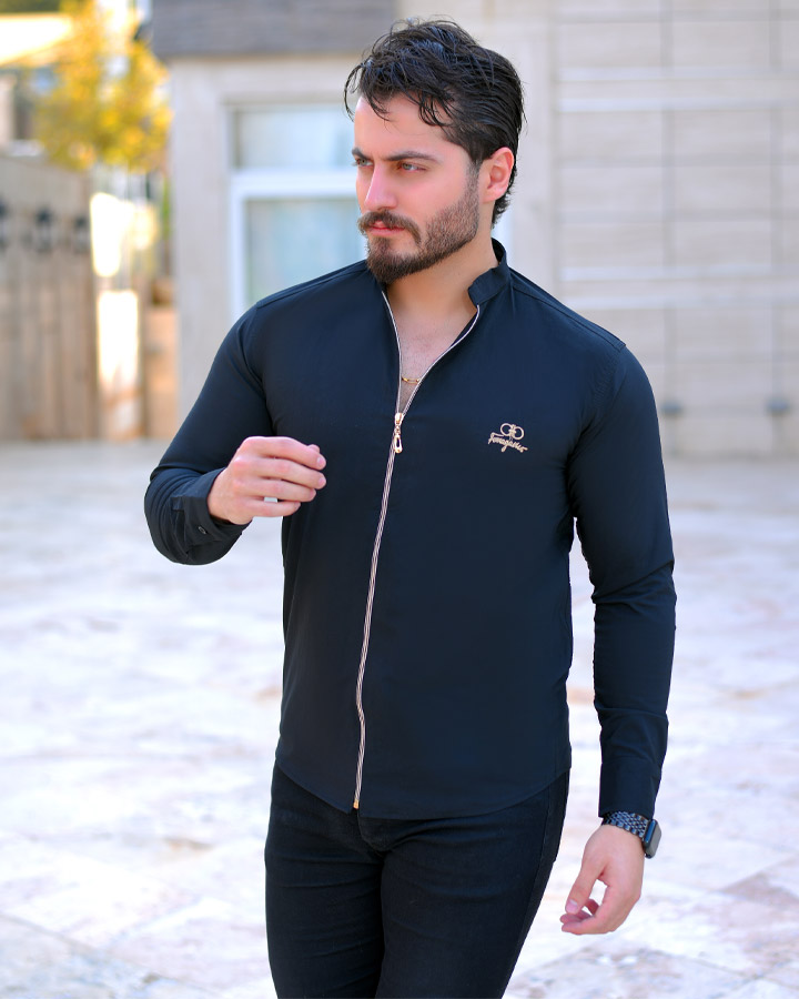 پیراهن مردانه مدل ARKA مشکی کد 6117