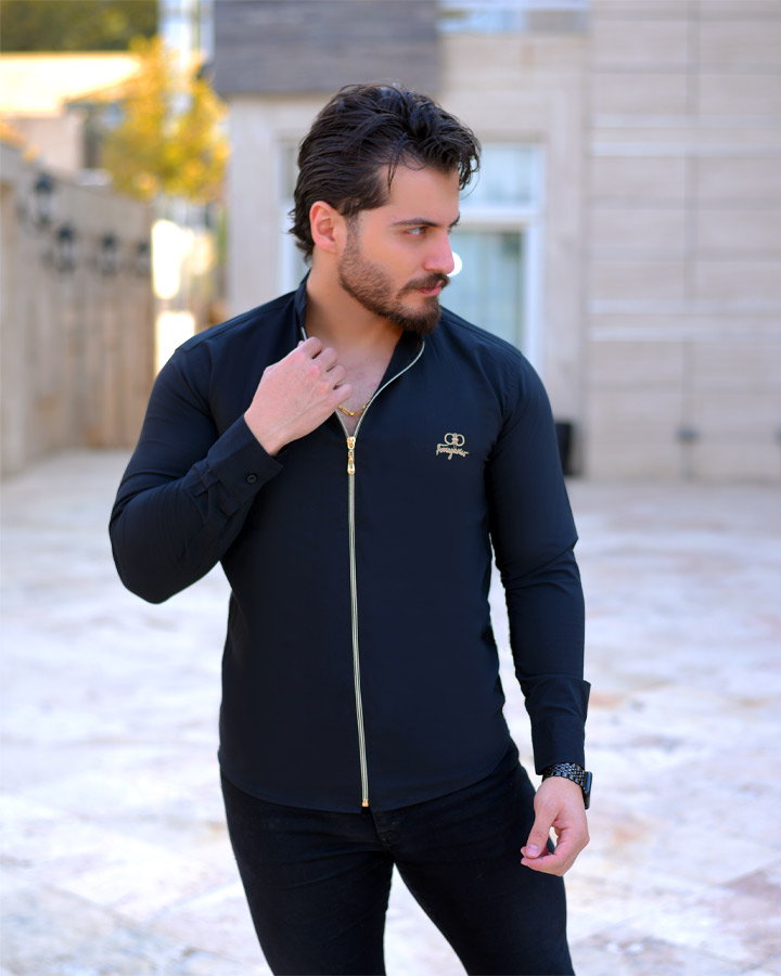 پیراهن مردانه مدل ARKA مشکی کد 6117