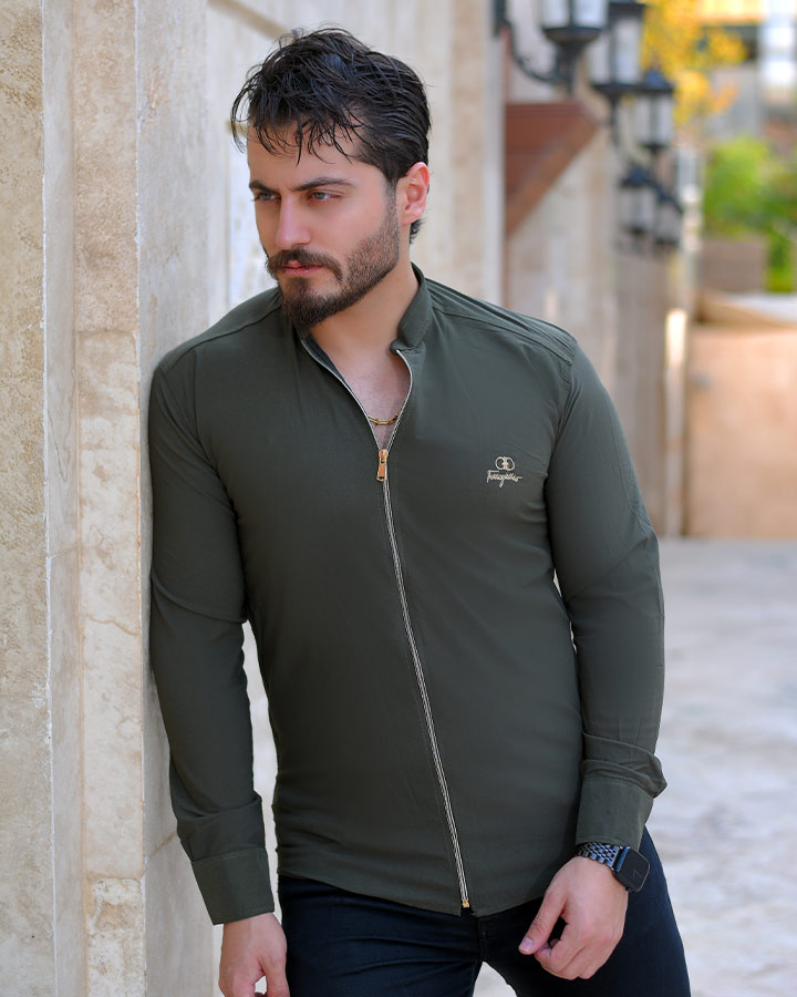 پیراهن مردانه مدل ARKA سبز کد 6116