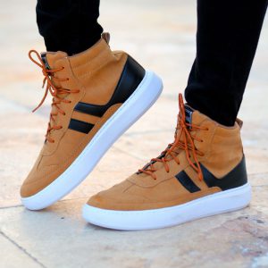 کفش ساقدار مردانه Sheniz عسلی