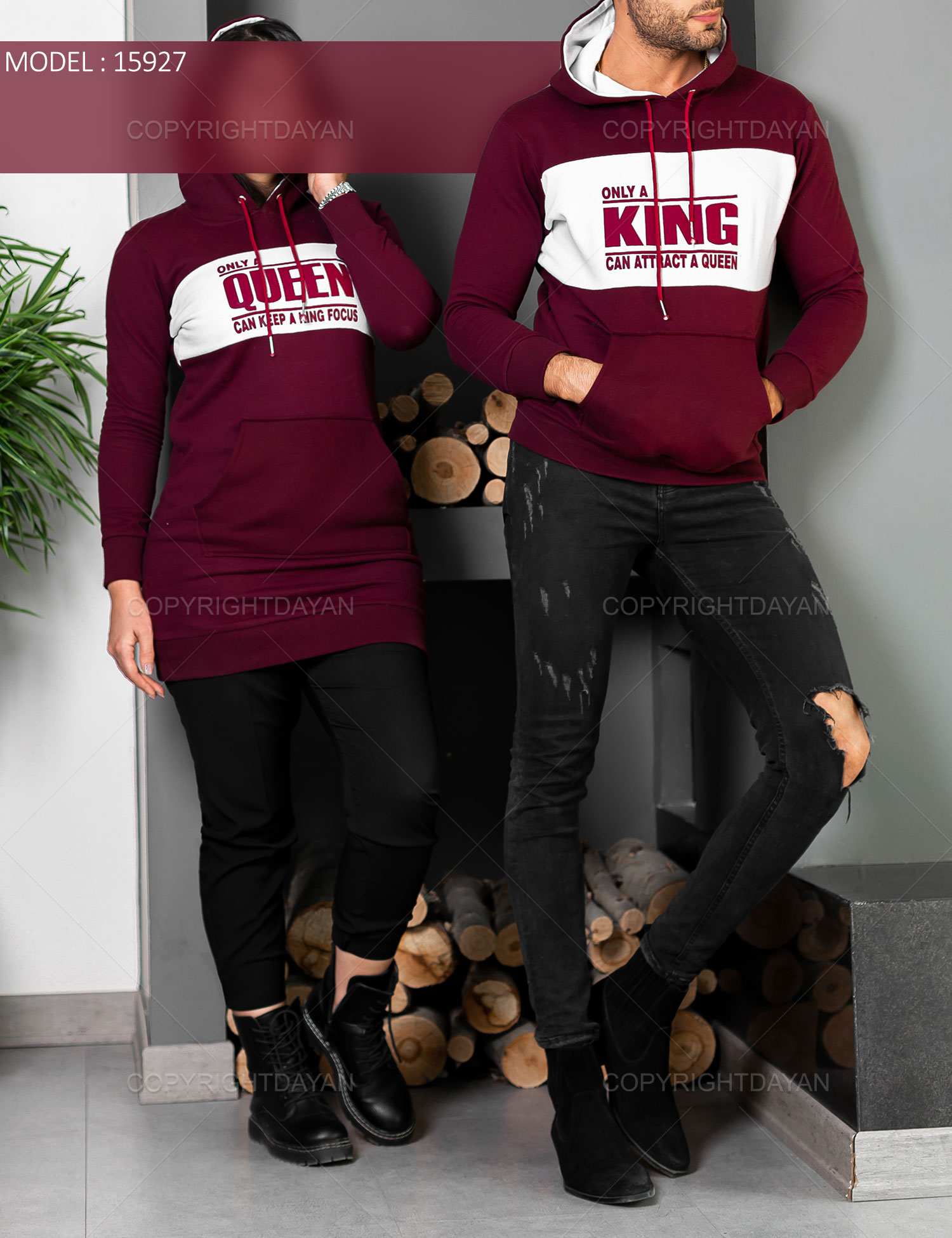 ست دونفره سویشرت King & Queen مدل 15927