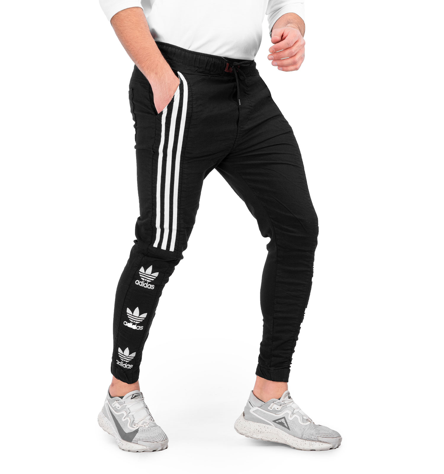 شلوار اسلش مردانه اسپرت مشکی Adidas مدل 41640