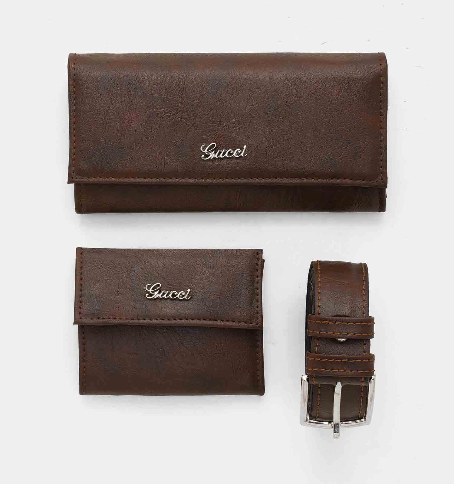 ست چرمی مردانه Gucci مدل 34097