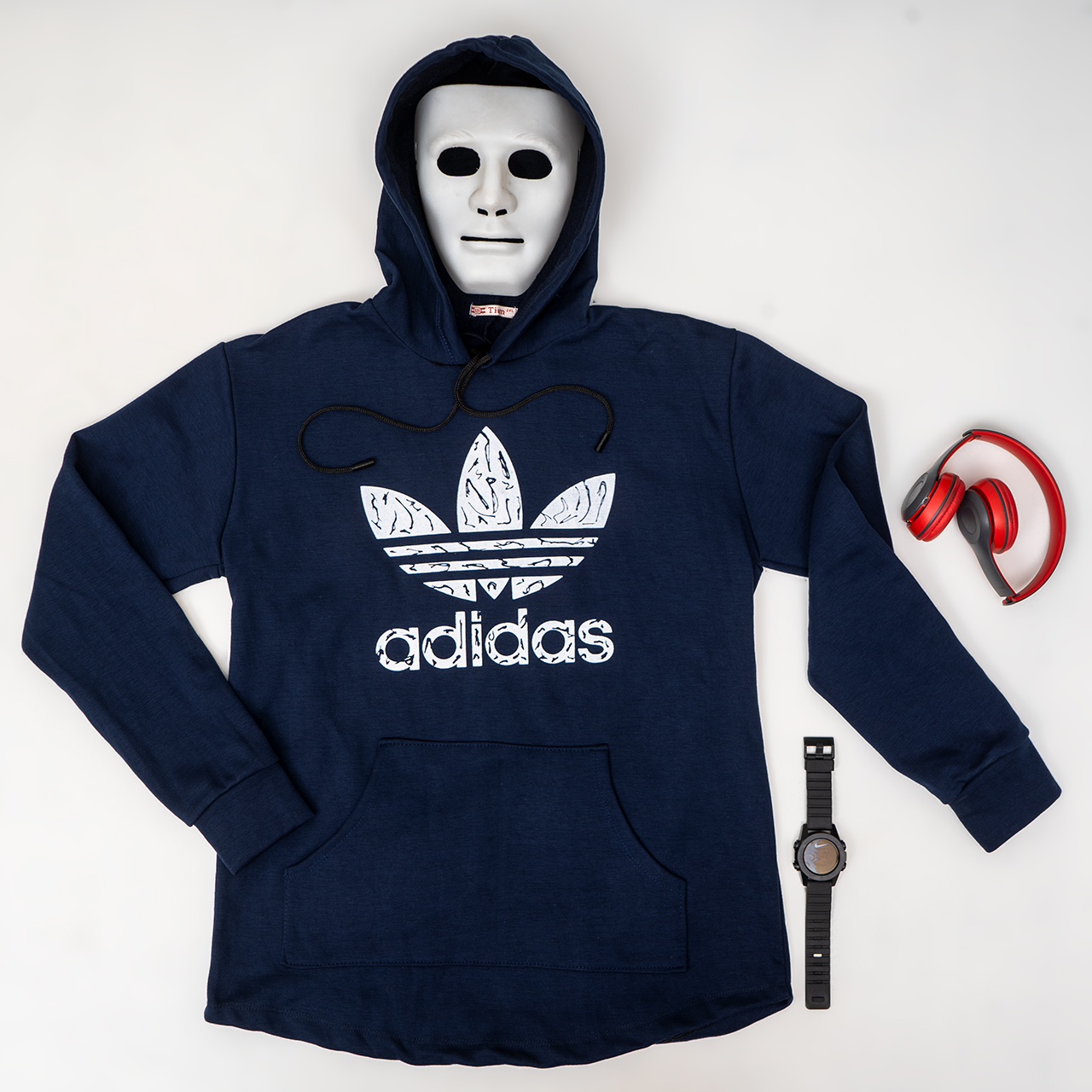 هودی Adidas مردانه سرمه ای مدل Qs