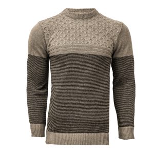 پلیور مردانه راه راه کرم مدل navid