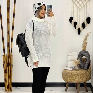 بافت زنانه سفید مدل elsa
