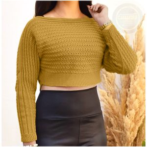 نیم تنه زنانه خردلی مدل Bita