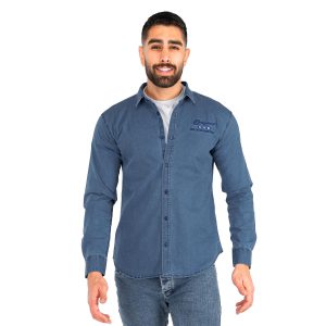 پیراهن اسپرت لی مردانه آستین بلند آبی مدل 42390