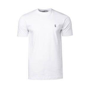 تیشرت Polo یقه گرد مردانه سفید پنبه ساده مدل 45430