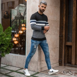 پلیور مردانه مشکی مدل MISHA