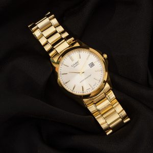 ساعت عقربه ای طلایی صفحه طلایی Casio مدل Edmon
