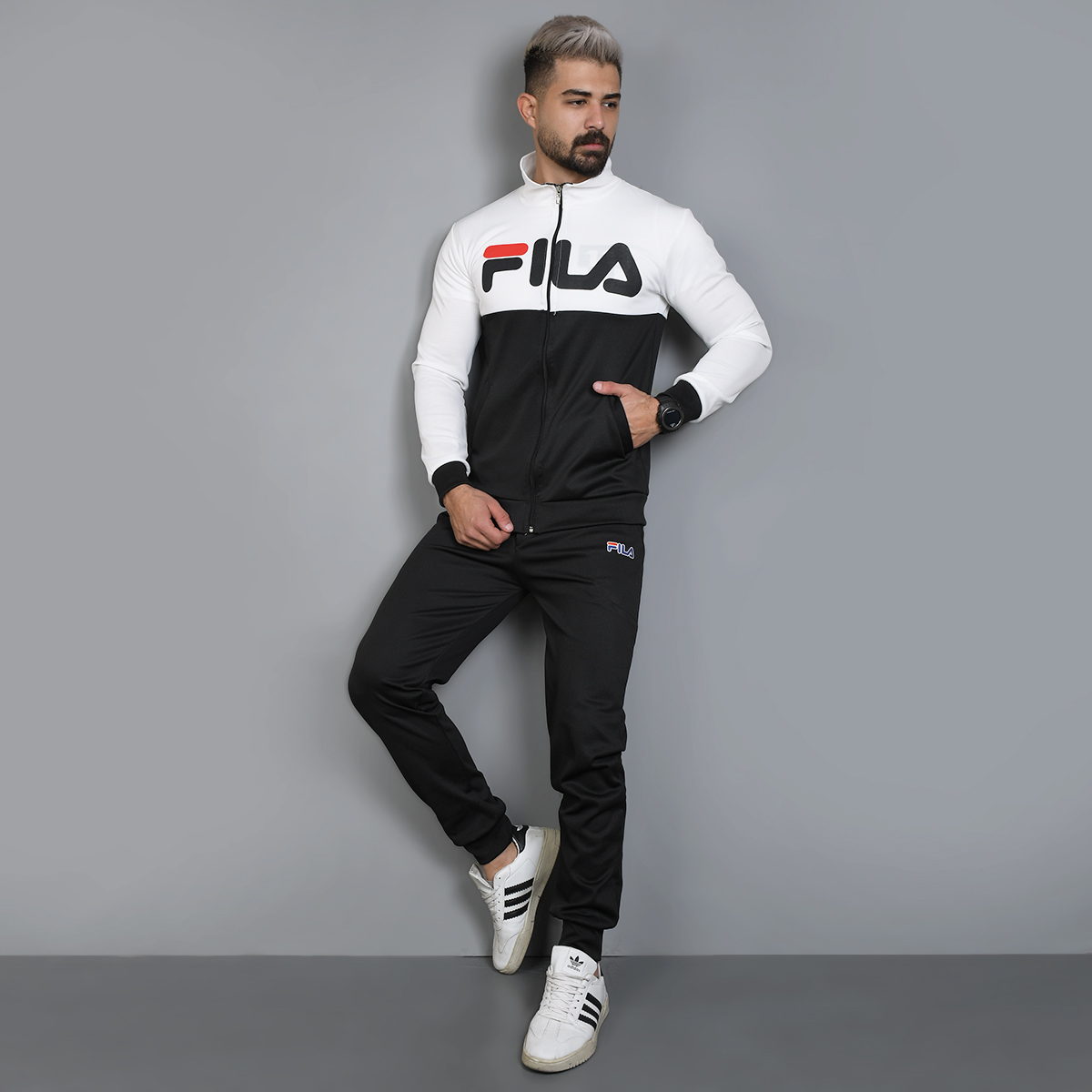 ست سویشرت شلوار Fila سفید مدل Hamin